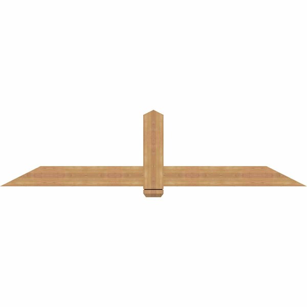 Ekena Millwork Eugene Smooth Timber Gable Bracket, Western Red Cedar, 84"W x 21"H x 1 1/2"D x 5 1/2"F, 6/12 Pitch GBW084X21X0206EUG00SWR - main